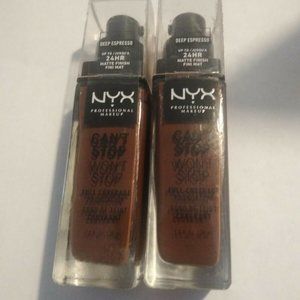 2 NYX FULL COVERAGE FOUNDATION Deep Espresso